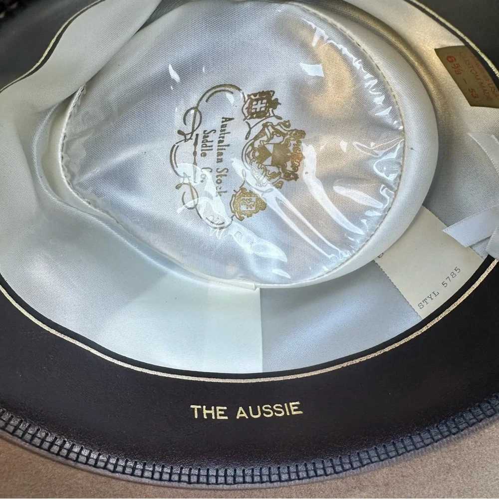 Australian Stock Saddle Co. “The Aussie” Fur Felt Western Hat 6 5/8 Crystal Star
